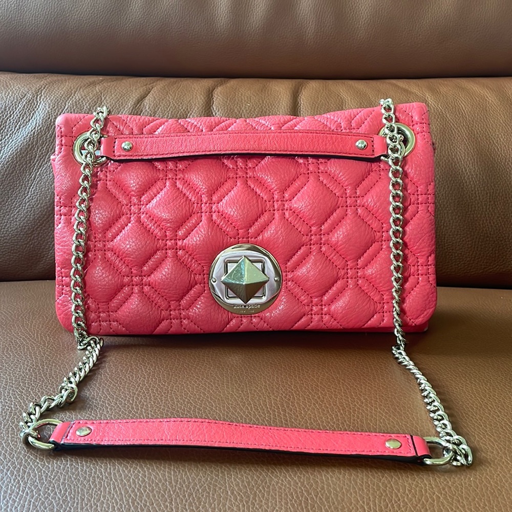 Kate Spade Coral Quilted Crossbody